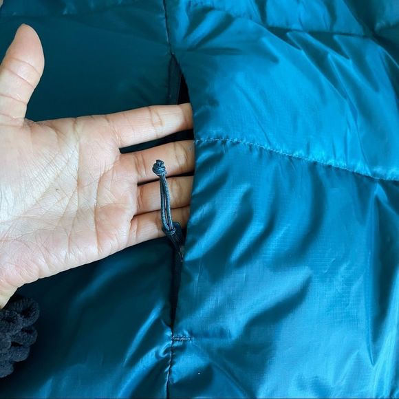 Lands end turquoise puffer midi jacket - Picture 10 of 12